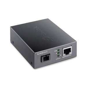 Convertidor De Fibra Tp-link Fc311a-2 Single-mode Gigabit Bidireccional De 1p Rj45 10 100 1000 A 1p Sc Port Gigabit Cobertura 2
