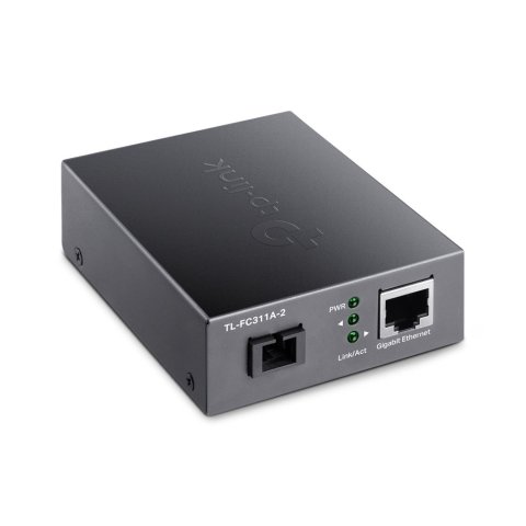 Convertidor De Fibra Tp-link Fc311a-2 Single-mode Gigabit Bidireccional De 1p Rj45 10 100 1000 A 1p Sc Port Gigabit Cobertura