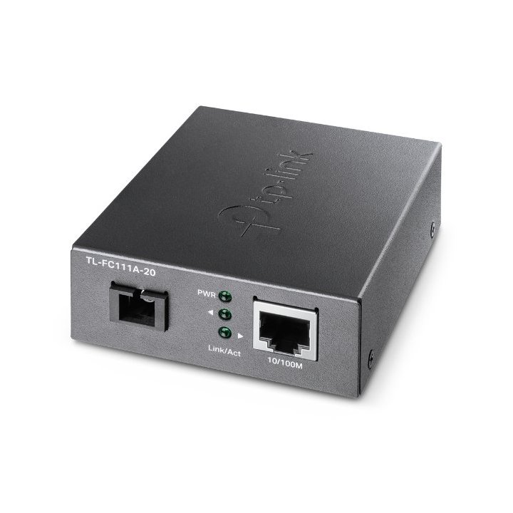 Convertidor De Fibra Tp-link Fc111a-20 Single-mode Sc Wdm Bidireccional De 1p Rj45 10 100 A 1p Sc Port 100mbps