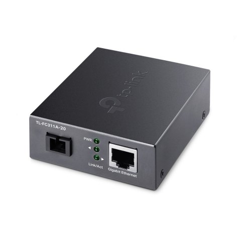 Convertidor De Fibra Tp-link Fc311a-20 Single-mode Gigabit Bidireccional De 1p Rj45 10 100 1000 A 1p Sc Port Gigabit Cobertur