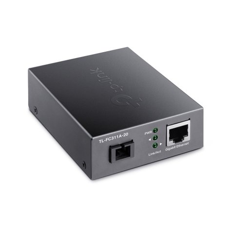 Convertidor De Fibra Tp-link Fc311a-20 Single-mode Gigabit Bidireccional De 1p Rj45 10 100 1000 A 1p Sc Port Gigabit Cobertur