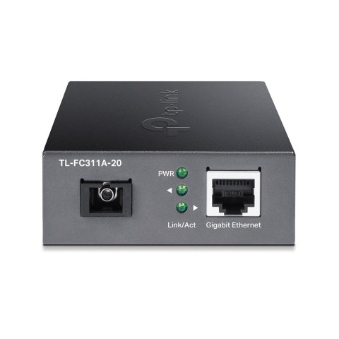 Convertidor De Fibra Tp-link Fc311a-20 Single-mode Gigabit Bidireccional De 1p Rj45 10 100 1000 A 1p Sc Port Gigabit Cobertur