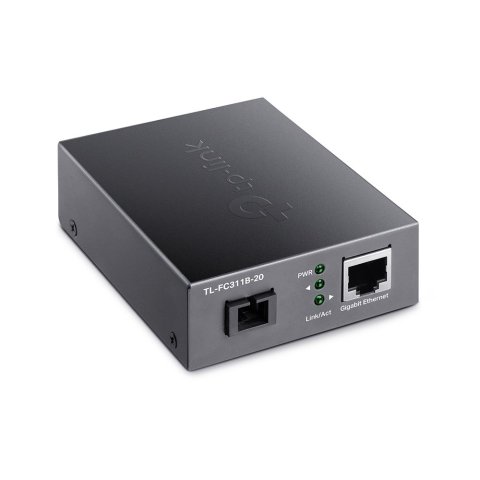 Convertidor De Fibra Tp-link Fc311b-20 Single-mode Gigabit Bidireccional De 1p Rj45 10 100 1000 A 1p Sc Port Gigabit Cobertur