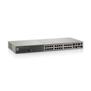 Switch Level One Gestionable L2 24p 10 100 + 4p Gigabit Combo