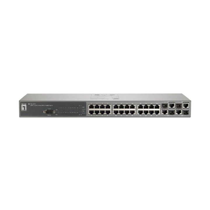 Switch Level One Gestionable L2 24p 10 100 + 4p Gigabit Combo