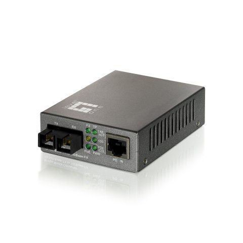 Conversor Fibra Optica Level One 10 100tx A 100fx Sc Con Poe (20km)