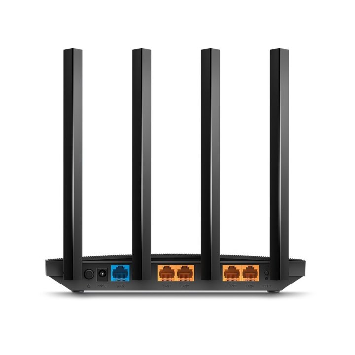 Router Wifi Dualband Tp-link Archer C6 Ac1200 300mb En 2,4ghz Y 867mb En 5ghz 5p Giga 4 Antenas Fijas