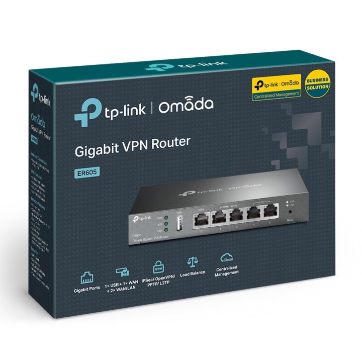 Router Vpn Tp-link Er605 (tl-r605) Safe Stream 5p Gigabit Multi-wan