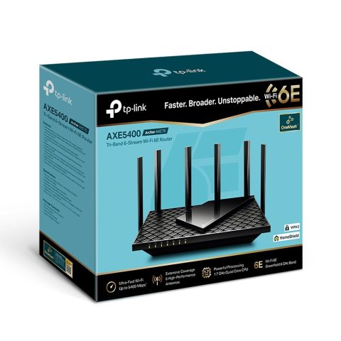 Router Wifi Triple Banda Tp-link Archer Axe75 Wifi 6e Ax5400 Cpu Quad-core 1.7ghz Usb 3.0 Compatible One Mesh Latenci Ultra B