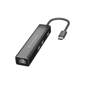 Adaptador Usb-c A Gigabit Ethernet Rj45 Conceptronic Con Hub Usb 3.0 3 Puertos