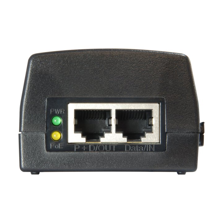 Poe Injector Adapter Gigabit Level One 30w Pasa Datos Y Alimentacion Por El Mismo Cable Hasta 100m