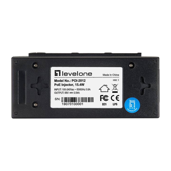 Poe Injector Adapter 10 100 Level One Pasa Datos Y Alimentacion Por El Mismo Cable 15.4w