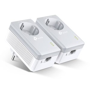 Homeplug Tp-link Powerline 500mb Pa4010pkit 1p Ethernet Pass-through Kit De 2 Unidades Soporta Multiples Iptv Streams