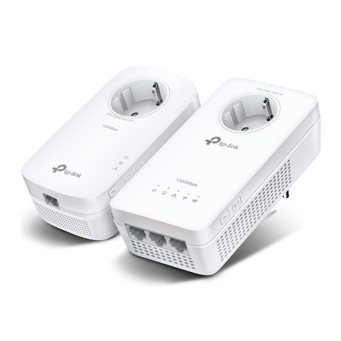 Homeplug Wifi Tp-link Tl-wpa8631p Kit 1300mb Av500 Ac1300 Con 3 Puertos Giga Passthrough Kit Compuesto De Un Tl-wpa8631p Y Un