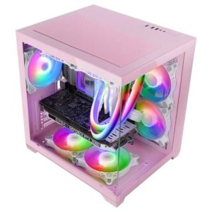 Caja Microatx Cube Mars Gaming Mc-view2p Rosa Cristal... 2
