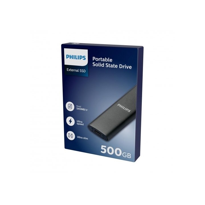 Disco M.2 Externo Philips 500gb Usb-c/usb3.0...