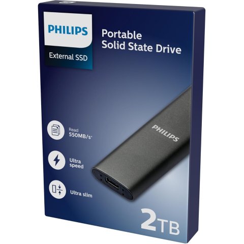 Disco M.2 Externo Philips 2tb Usb-c/usb3.0...