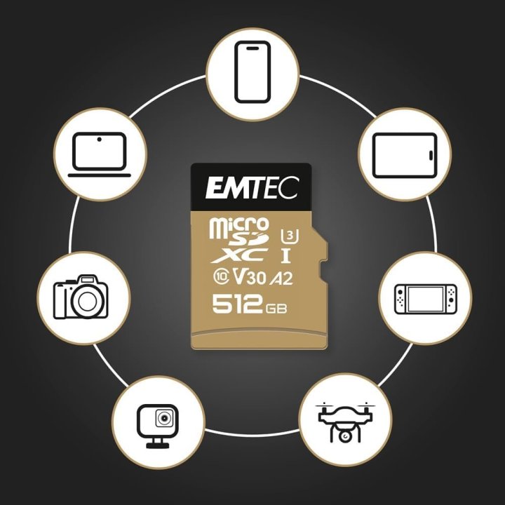 Memoria Sd Micro 256gb Emtec Speedin Pro 95mb/s...