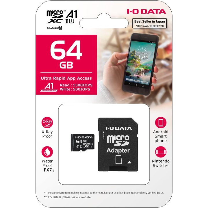 Memoria Sd Micro 64gb I-o Data Msd-a1 C10 Con...
