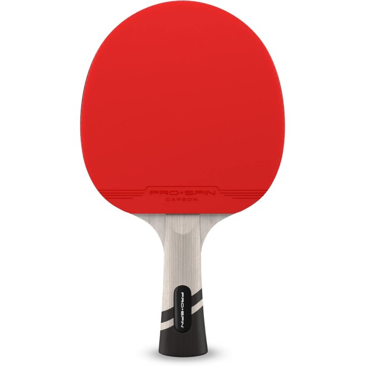 Pala De Ping Pong Pro-spin Premium Fibra De Carbono Madera 7-ply Goma Ofensiva Esponja 2mm Funda