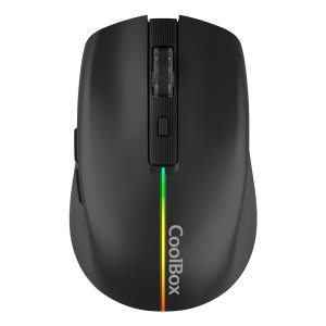 Mouse Coolbox Gaming Wireless W01 1600dpi Ajustables 6 Botonoes Bateria 500mah Color Negro