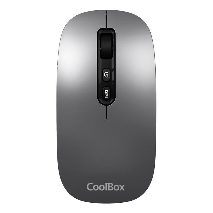 Mouse Coolbox Multidispositivo Ia W02-g Bt5.0 Bt3.0 2.4ghz1600dpi 6 Botones Bateria 500mah Gris