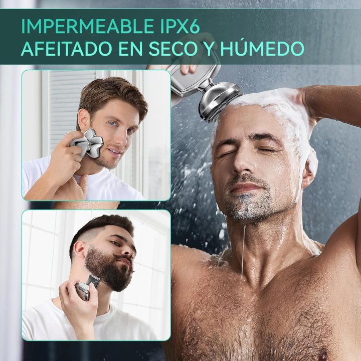 Afeitadora Cabeza Kensen Jk-1368 Ipx6 Cabezales...