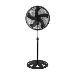Ventilador De Pie Agudo Negro 3 Velocidades 65w 5 Aspas...