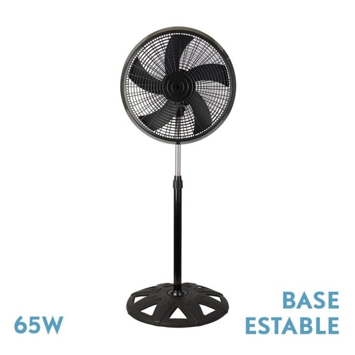 Ventilador De Pie Agudo Negro 3 Velocidades 65w...