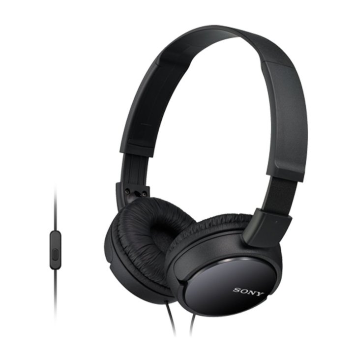 Headset Sony Mdr-zx110ap Diadema Plegable Color Negro Conector Jack 3.5mm Sensibilidad 98db