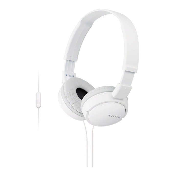 Headset Sony Mdr-zx110ap Diadema Plegable Color Blanco Conector Jack 3.5mm Sensibilidad 98db