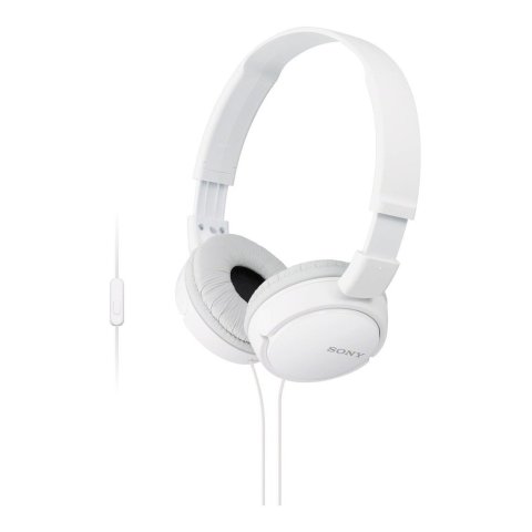 Headset Sony Mdr-zx110ap Diadema Plegable Color Blanco Conector Jack 3.5mm Sensibilidad 98db