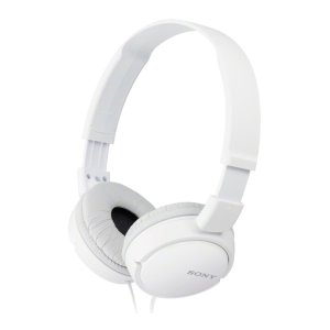 Headset Sony Mdr-zx110we Compactos Cable 1.2m Conexion Jack 3.5 Con Control Remoto Color Blanco