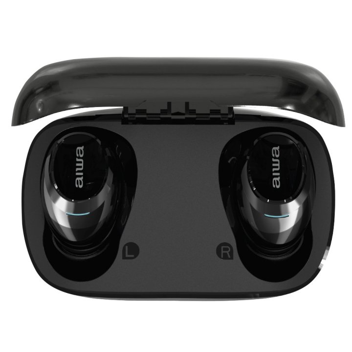 (km0) Auricular Bluetooth Intrauditivo Aiwa Ebtw-850 Black Gravity Bt 5.0 Tws Apt-x Driver 9mm Ipx5 Premium Metal Cash30