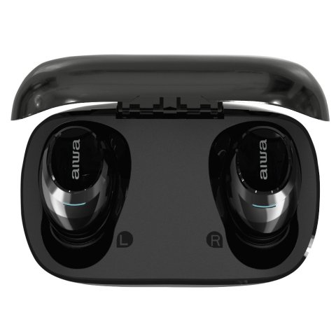 (km0) Auricular Bluetooth Intrauditivo Aiwa Ebtw-850 Black Gravity Bt 5.0 Tws Apt-x Driver 9mm Ipx5 Premium Metal Cash30