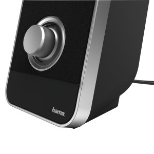 Altavoces 2.0 Hama Sonic Ls-206 Jack 3.5mm Alimentado Por Usb Control De Volumen Color Negro 2
