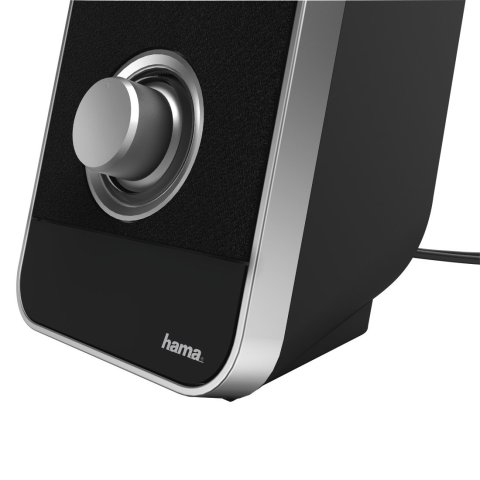 Altavoces 2.0 Hama Sonic Ls-206 Jack 3.5mm Alimentado Por Usb Control De Volumen Color Negro