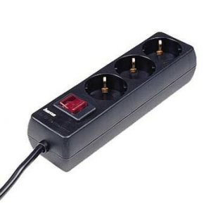 Regleta Alimentacion Hama Con 3 Tomas Interruptor 1,4m Color Negro