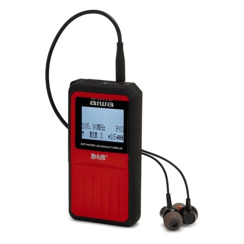 Radio Digital Mini Aiwa Rd-20dab Red...