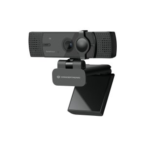 Webcam 4k Conceptronic Amdis 8.3mp Usb 3.57mm Angulo Vision 80º Autofocus Microfono Dual Adaptador Usb-c Incluido