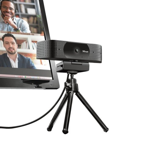 Webcam Para Streaming Trust 4k Tw-350 Ultra Hd Campo Vision 74º 2 Microfonos Int. Filtro Prvacidad 24422*