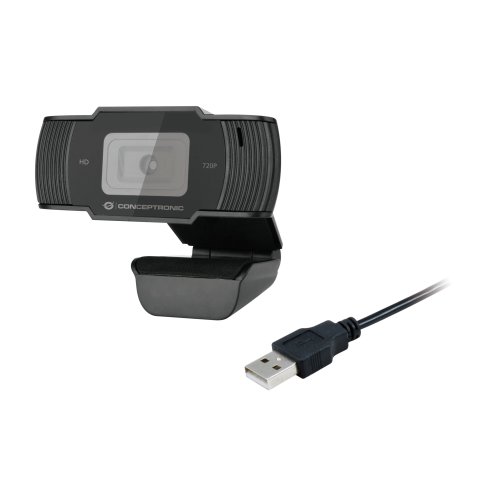 Webcam Hd Conceptronic Amdis 1080p Interpolado Usb 3.6mm 30fps Angulo Vision 68º Microfono Integrado