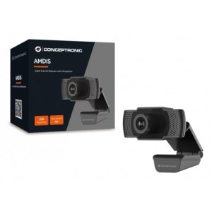 Webcam Fhd Conceptronic Amdis 1080p Usb 3.6mm 30 Fps Angulo Vision 90º Microfono Integrado 2
