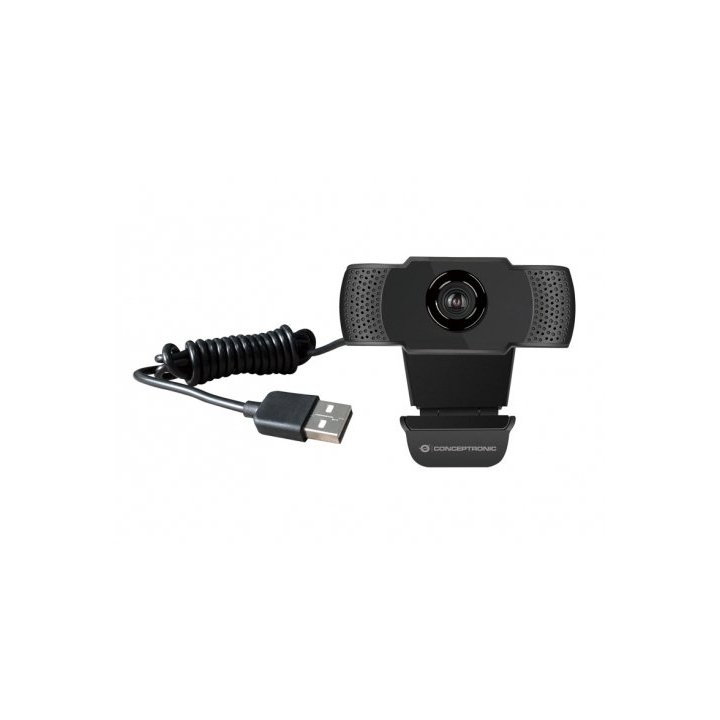Webcam Fhd Conceptronic Amdis 1080p Usb 3.6mm 30 Fps Angulo Vision 90º Microfono Integrado