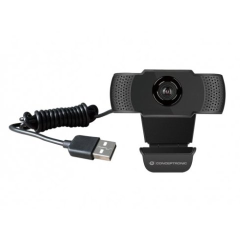 Webcam Fhd Conceptronic Amdis 1080p Usb 3.6mm 30 Fps Angulo Vision 90º Microfono Integrado
