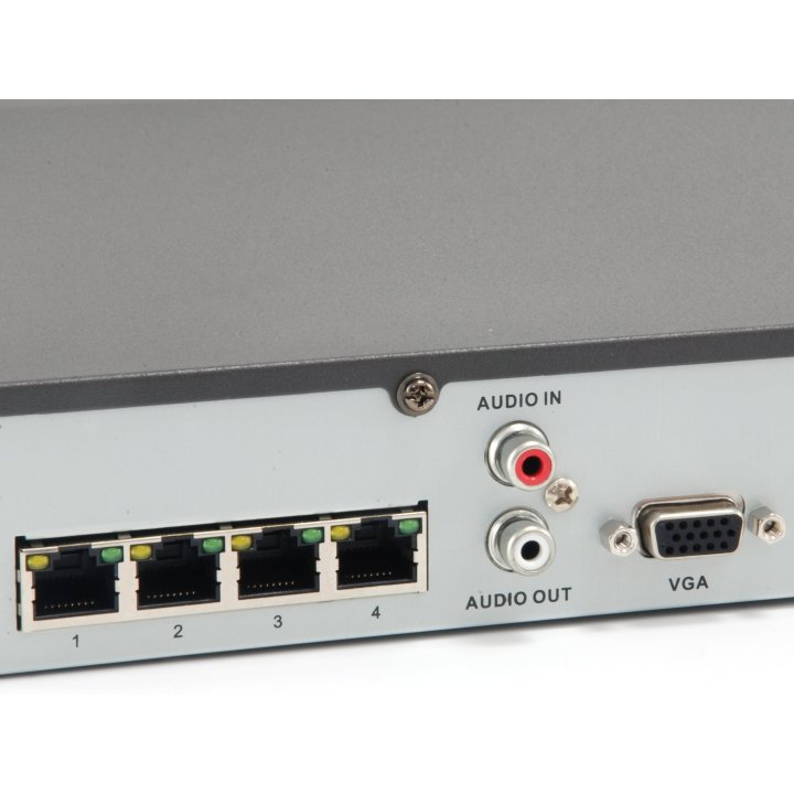 Grabador De Video Level One Nvr-0504 4 Canales 4 Puertos Red Poe H.265