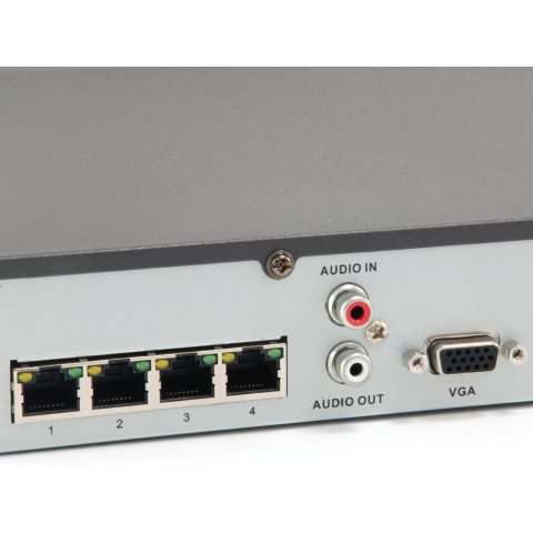 Grabador De Video Level One Nvr-0504 4 Canales 4 Puertos Red Poe H.265