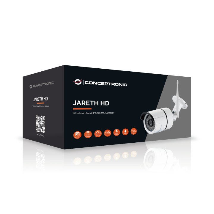 Camara Ip Conceptronic Jareth02w 720p Instalacion Por Codigo Qr Led Exterior   Interior Wifi Cloud