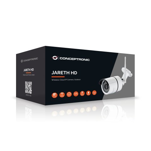 Camara Ip Conceptronic Jareth02w 720p Instalacion Por Codigo Qr Led Exterior   Interior Wifi Cloud