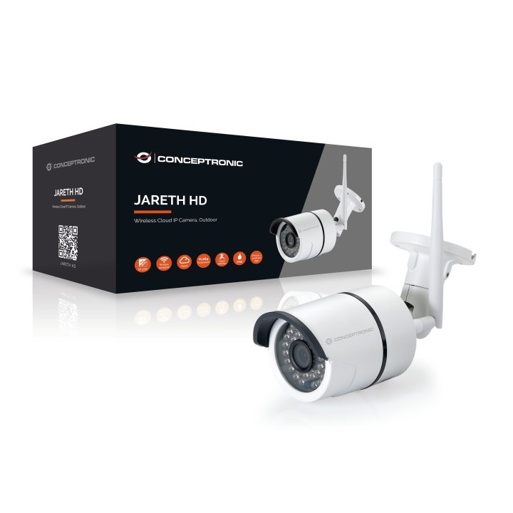 Camara Ip Conceptronic Jareth02w 720p Instalacion Por Codigo Qr Led Exterior   Interior Wifi Cloud